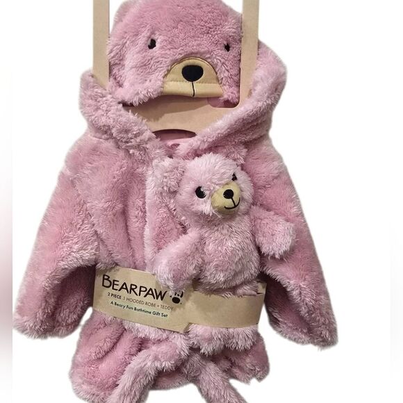 Bearpaw 2-PC Hooded Robe & Teddy A Beary Fun Bathtime Gift Set - Picture 2 of 4